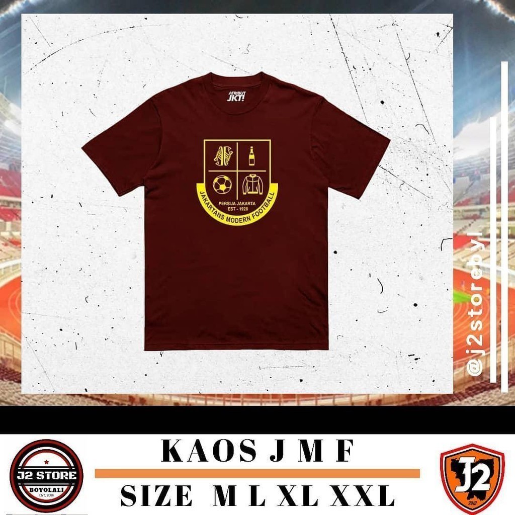 Kaos T Shirt Pria Football Addict Casual Hooligan Modern Football Jakartans Jakarta