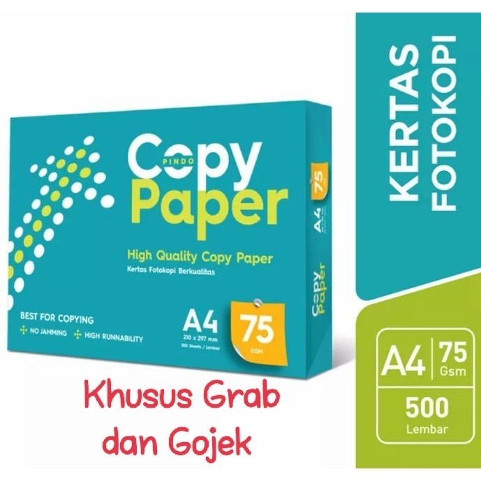 

Kertas HVS A4 75 gr Copy Paper kertas Fotocopy (Khusus Grab/Gojek)