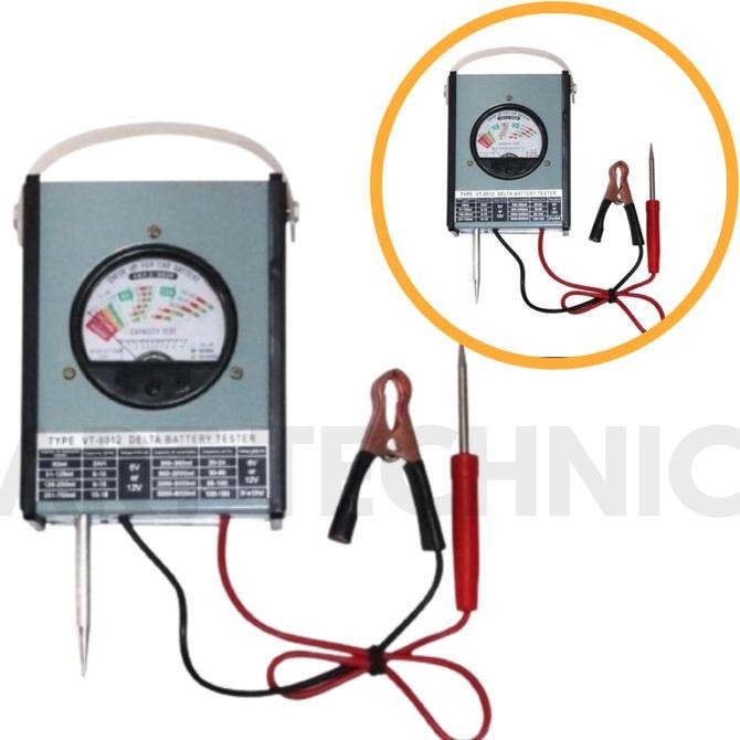 Batere Battery Baterai Tester Delta Fukushima Alat Tes Aki Accu Analog