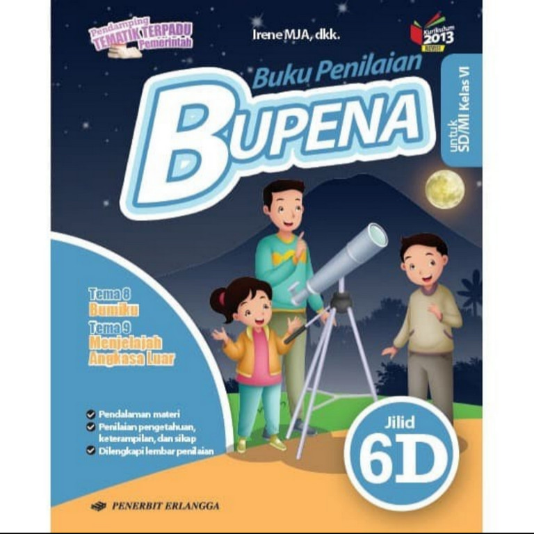 BUKU BEKAS BUPENA KELAS 6D SD ERLANGGA K13 REVISI