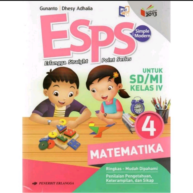 BUKU BEKAS ESPS MATEMATIKA KELAS 4 SD ERLANGGA K13 REVISI