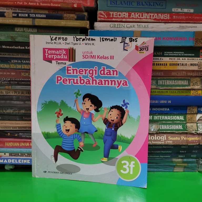 BUKU BEKAS TEMATIK TERPADU KELAS 3F SD ERLANGGA K13 REVISI