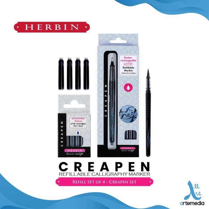

Terbaru Spidol Kaligrafi Herbin Creapen Refillable Marker Calligraphy Pen Promo Terlaris