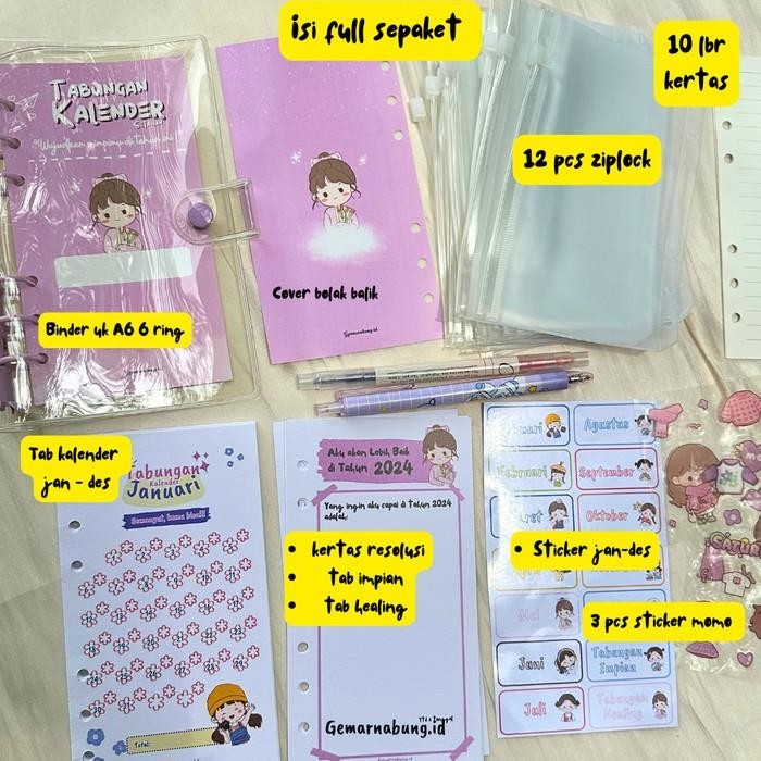 

Paket Binder Nabung Kalender Satu Tahun Set Lengkap