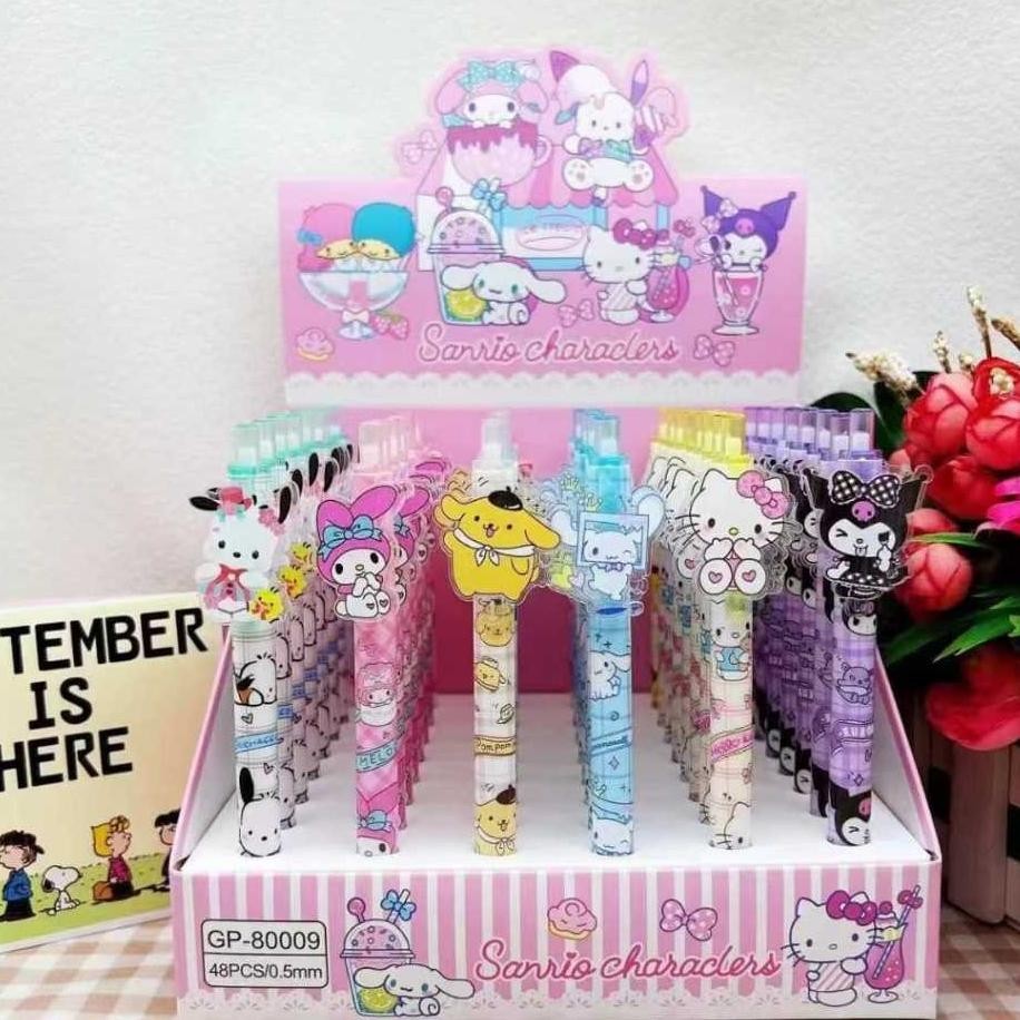 

rd-67 Paket Usaha Pulpen Lucu Akrilik Sanrio Ink Pen Pokemon Lotso Pen Cetek ( isi 48 ) Premium