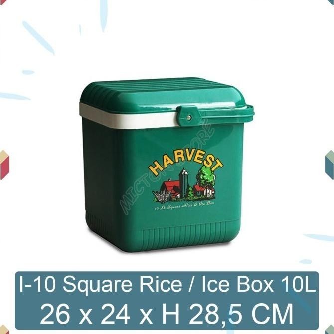 MICTON Lion Star I-10 Square Rice Ice Box 10 Liter Termos Nasi Es Batu