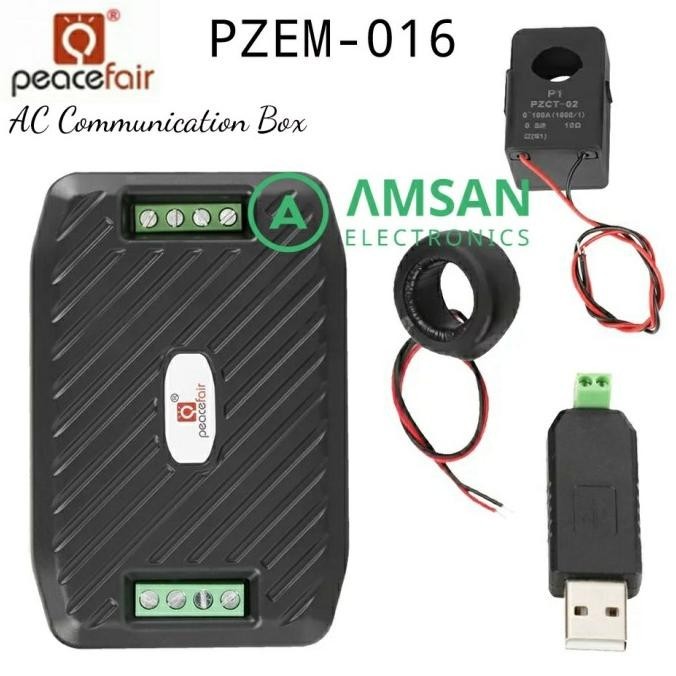 Peacefair PZEM-016 100A AC Communication Module RS485 Multi Meter 6in1