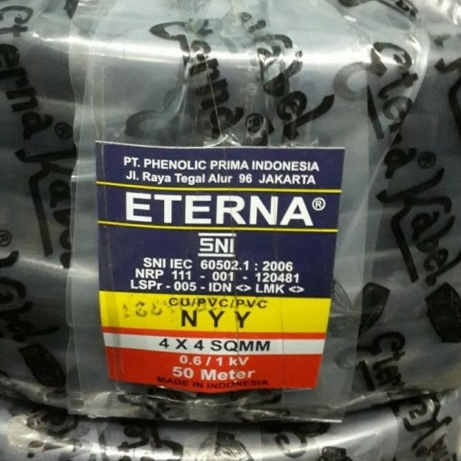 Kabel Listrik NYY 4x4 4 x 4 4x4mm 4 x 4 mm Eterna 50M 50 Meter