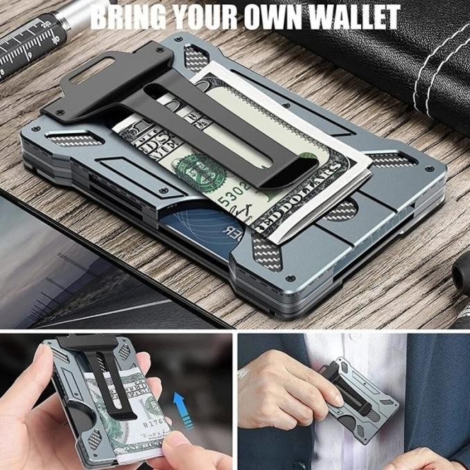 

Metal Wallet Tactical Card Money Holder Dompet Tempat Kartu Uang Clip Kualitas Premium