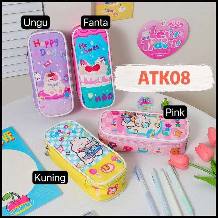 

GRATIS ONGKIR KOTAK PENSIL KOREA STYLE ATK08 TEMPAT PEN CASE BEAR !!!!!