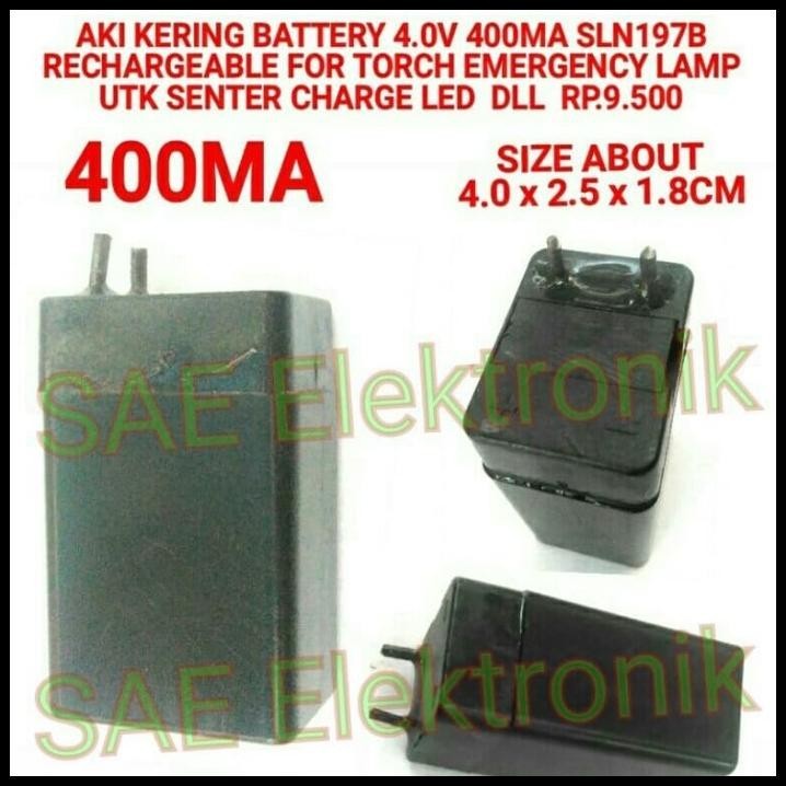 DISKON SLN197B AKI KERING 400MA 4V BATTERY LAMPU EMERGENCY AKI SENTER BATTERY 