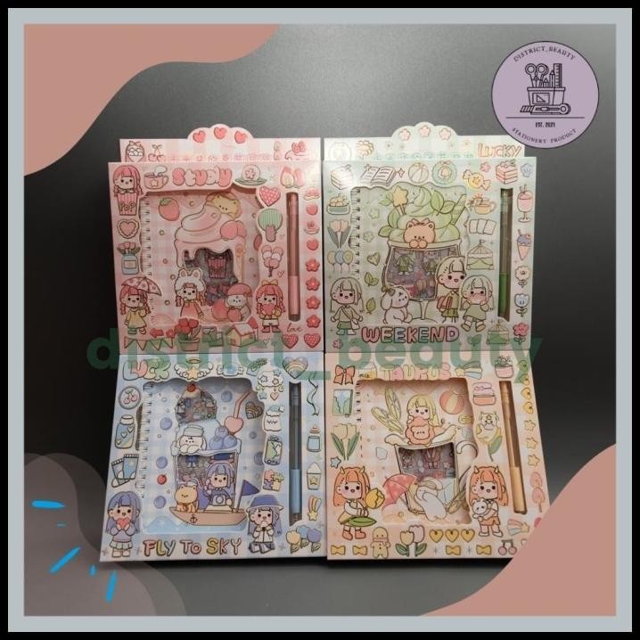 

GRATIS ONGKIR BUKU STIKER SET 2 IN 1 PAKET STIKER ST NOTEBOOK STIKER FREE CUTTER !!!!!!