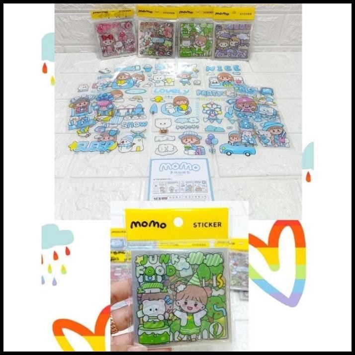 

DISKON 1 PACK ISI 20 LEMBAR STICKER WATERPROOF MOMO/STICKER BOTOL MINUM !!!!