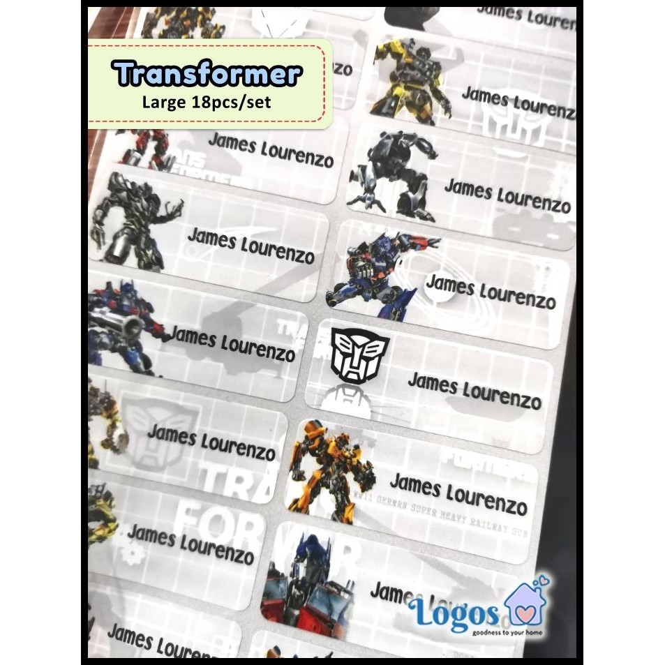 

HOT DEAL TRANSFORMER LARGE LABEL NAMA WATERPROOF. STICKER OPTIMUS PRIME MOVIES !!!!