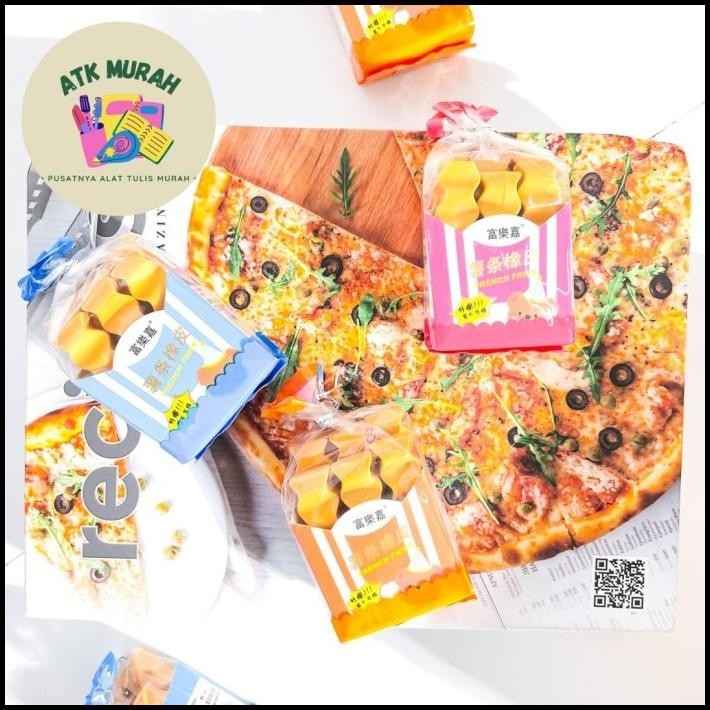 

DISKON PENGHAPUS FRENCH FRIES ISI 6 PCS ALAT-ALAT SEKOLAH AESTHETIC KOREA LEM !!!!