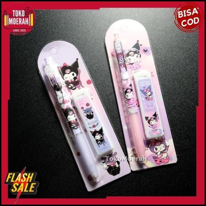 

DISKON PENSIL SET KUROMI FREE REFILL PENSIL CETEK MEKANIK PENSIL MEKANIK KUROMI MEWAH LUCU UNIK