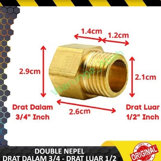 KONVERTER ADAPTOR ADAPTER DOUBLE DOBEL NEPEL NEPPEL NIPEL NIPPLE SAMBUNGAN KONVERTER ADAPTOR ADAPTER