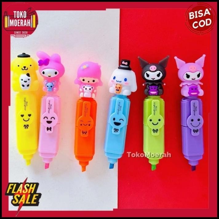 

BEST DEAL HIGHLIGHTER SANRIO MINI 1PCS HIGHLIGHTER SPIDOL SANRIO LUCU UNIK COD