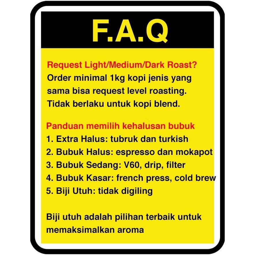 

Kopi Arabika Papua Wamena 1Kg 1 Kg Kilo