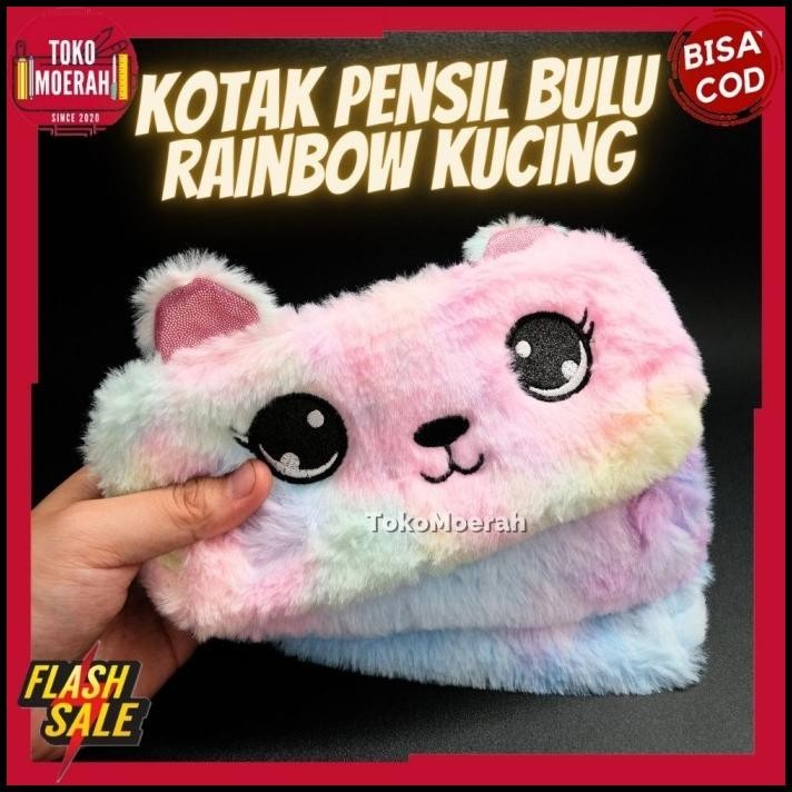 

TERBARU KOTAK PENSIL BULU RAINBOW KUCING TEMPAT PENSIL BULU KUCING PELANGI