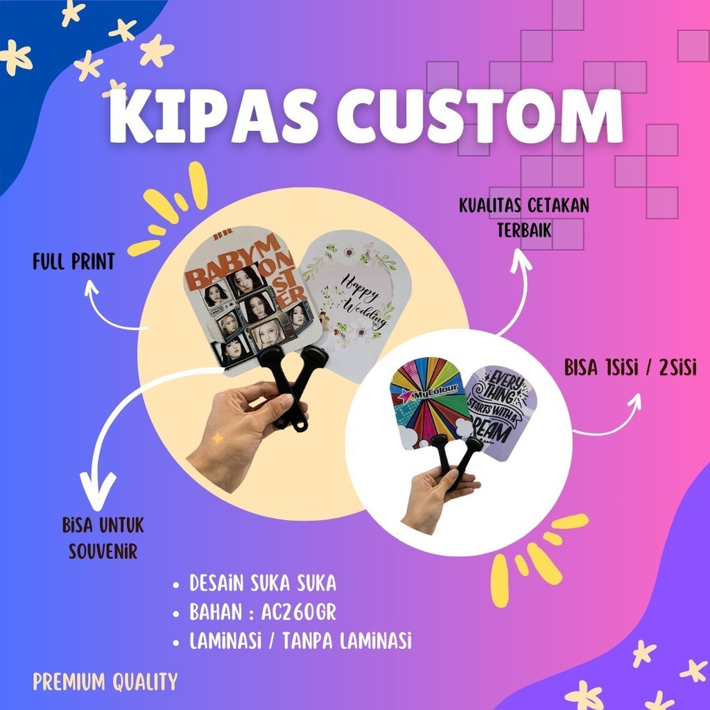 Cetak Kipas Souvenir Custom | Cetak Kipas Custom