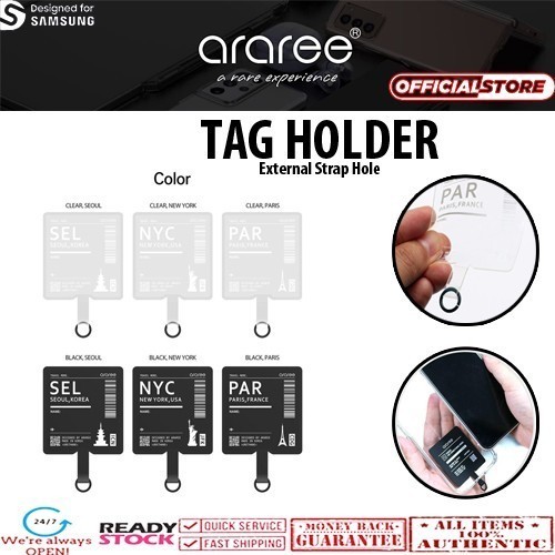 

ARAREE TAG HOLDER EXTERNAL STRAP HOLE (STRAP HOLDER)