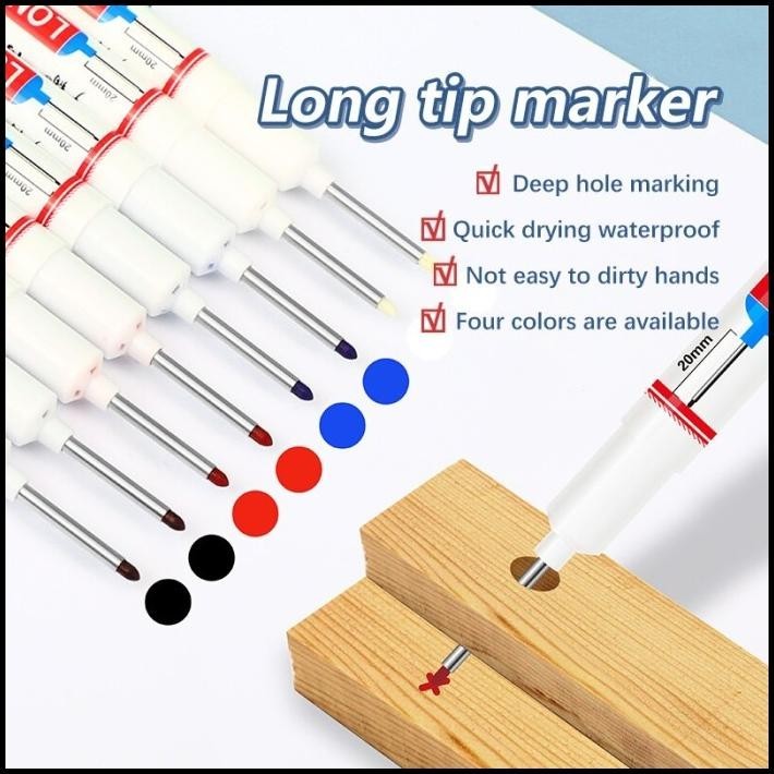

BEST DEAL 10PCS LONG HEAD MARKER ANTI AIR LONG NIB MARKER KEPALA PANJANG 20MM