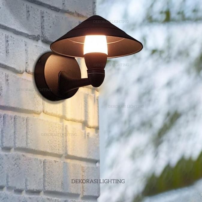 Terbaru Lampu Dinding Led 10Watt Model Topi Outdoor Waterproof Taman Vaamoonie