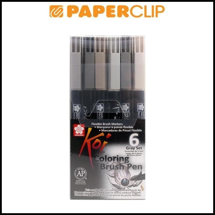 

COLORING PEN BRUSH SAKURA KOI GRAY SET XBR-S6