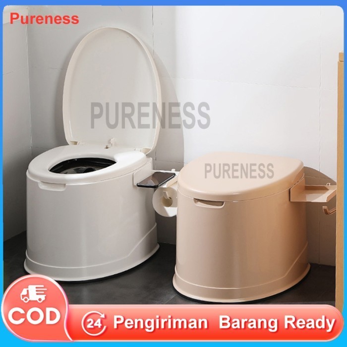 Ready WC Duduk Portable Pispot Kursi Toilet Duduk Toilet Kursi Pispot Lansia