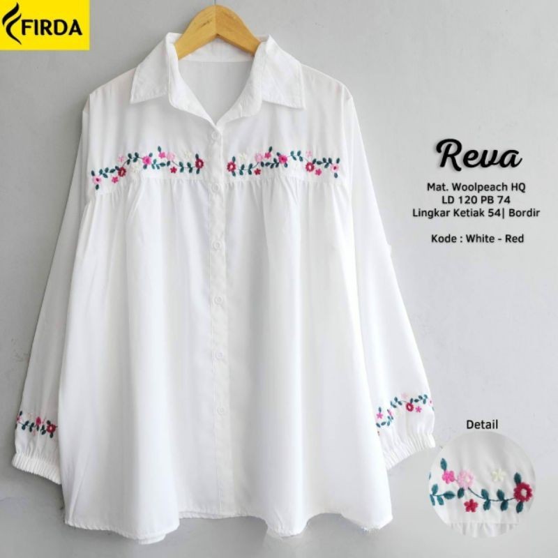 reva ld 120 Blouse Putih JUMBO by Firda