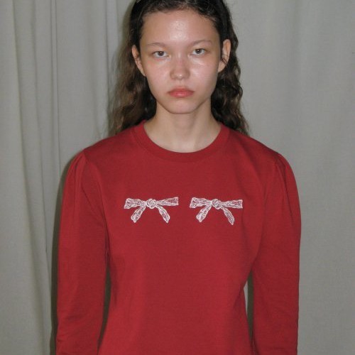 

Sinoon Ribbon Puff Long Sleeve Tshirt