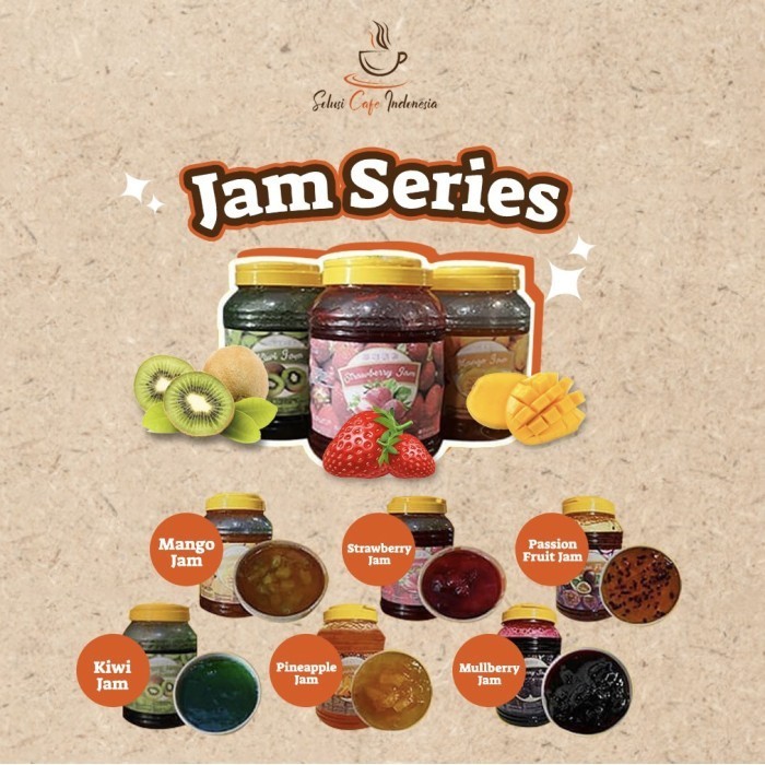 

Fruit Jam 4Kg Selai Buah Strawberry Mango Mulberry Pineapple Passion