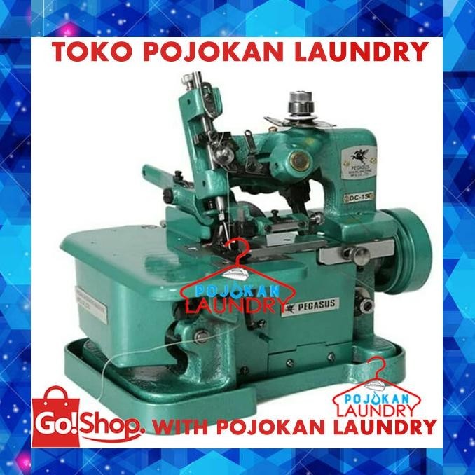 Mesin Jahit Obras 3 Benang PEGASUS DC - 1S FULL SET (Dinamo+Kaki/Meja)