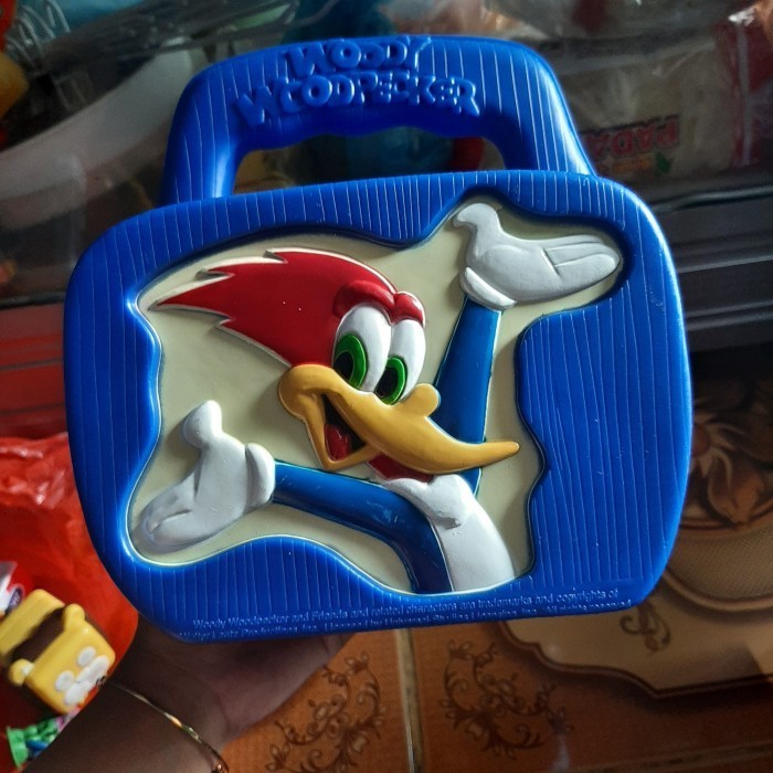 [AXA] BOX universal studio singapore woody woodpecker warna biru. box mainan