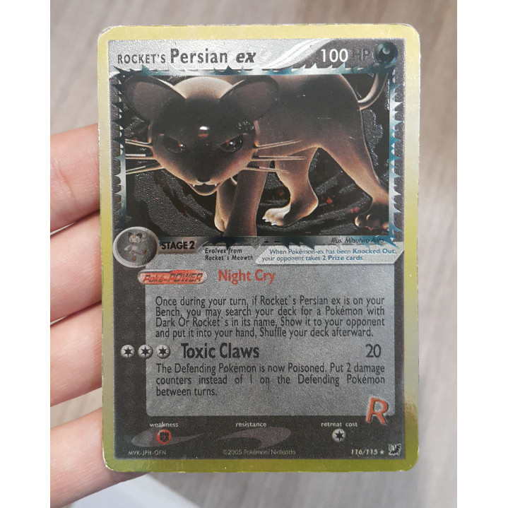 [AXA] Pokemon card kartu TCG Rocket's Persian Ex