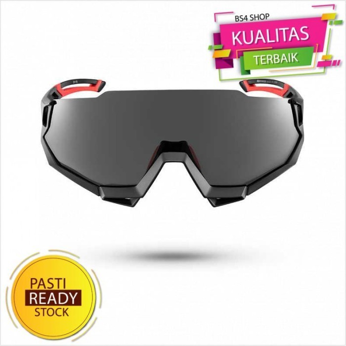 Kacamata Sepeda Polarized 5 Lens Hitam - Rockbros