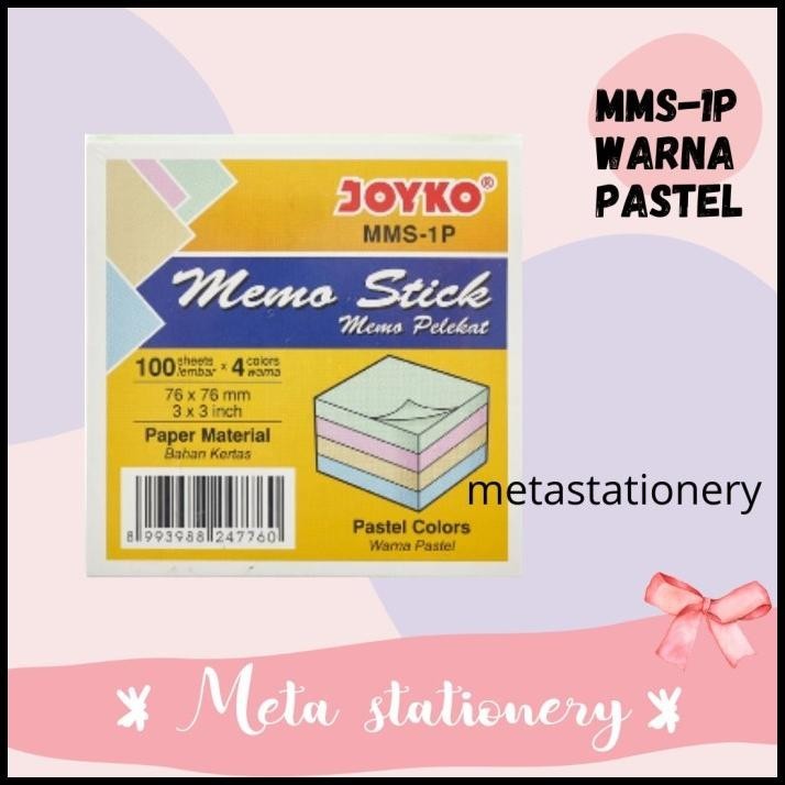

GRATIS ONGKIR MEMO STICK / STICKY NOTE / KERTAS MEMO / MEMO TEMPEL JOYKO MMS-1P !!!!!!!