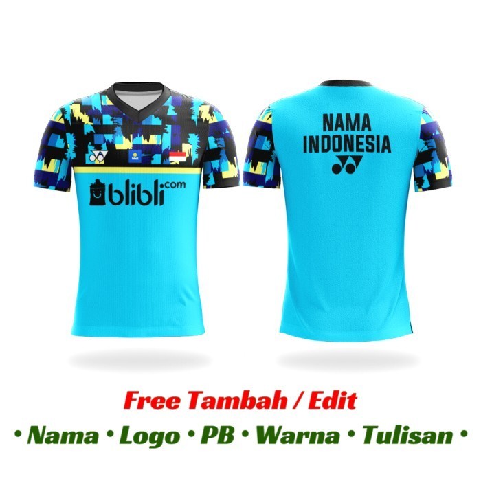Baju Kaos Jersey Badminton Bulutangkis Custom Yonex Minion Indonesia