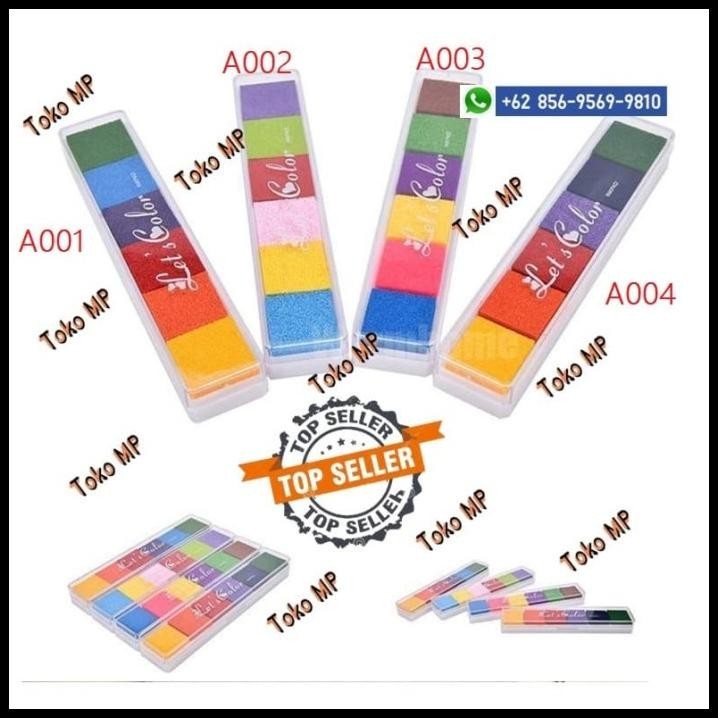 

TERBARU 6 COLOR INK PAD INKPAD RUBBER STAMP FINGER PRINT DIY CRAFT !!!!!!!