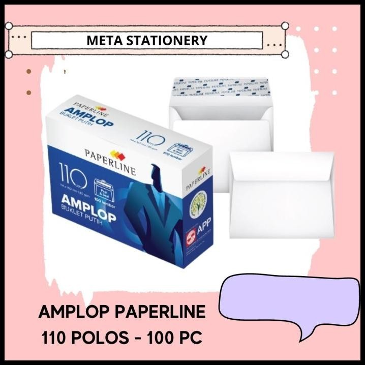 

TERMURAH AMPLOP PAPERLINE 110 PPS ( 114 X 162MM) 100 LEMBAR !!!!!!