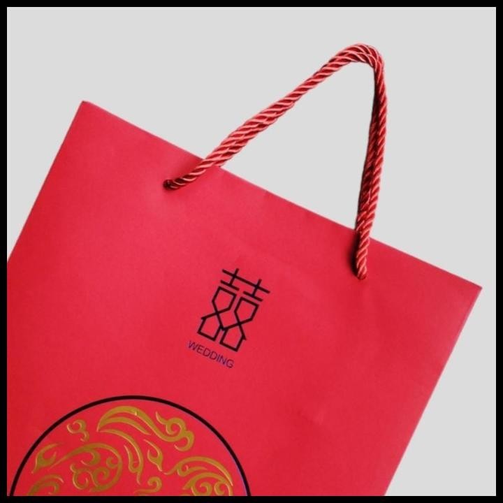 

DISKON PAPER BAG TAS KARTON MERAH PAPER BAG SOUVENIR WEDDING HADIAH !!