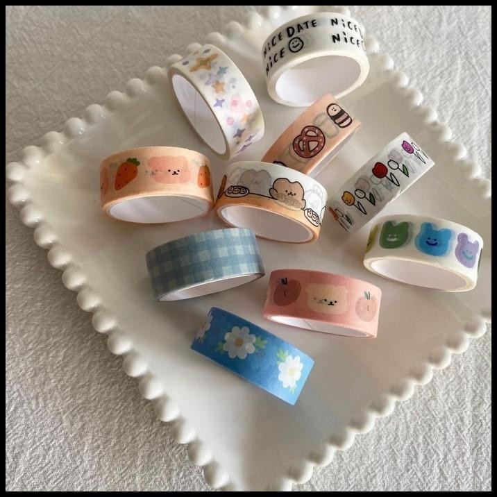 

GRATIS ONGKIR 1 PIECE WASHI TAPE CUTE KOREAN AESTHETIC MASKING TAPE JOURNAL SCRAPBOO
