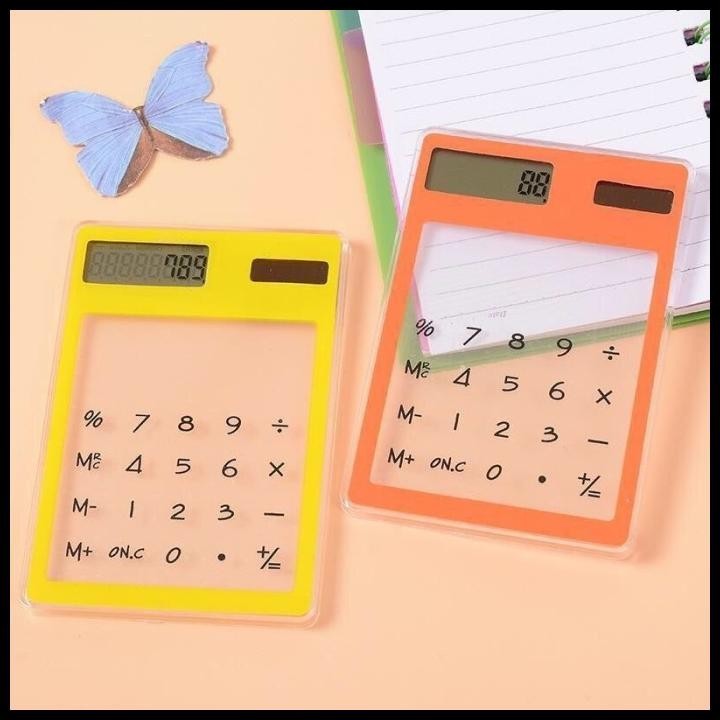 

DISKON KALKULATOR MINI TRANSPARAN PORTABLE AESTHETIC 8 DIGIT LCD SIMPLE !!!!!