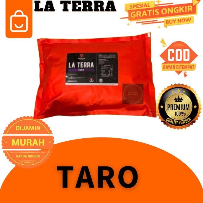 

NEW PRODUK BUBUK MINUMAN TARO CREME LA TERRA POWDER SERBUK RASA TAROO PREMIUM !!!!!