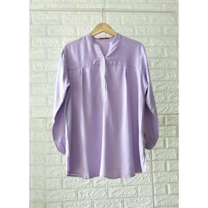 Blouse Polos Rayon Jumbo Lilac