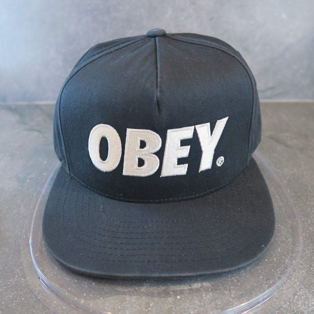 Topi Obey - Snapback Cap - OBY Black - Big Script