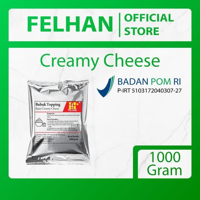 

BIG SALE FELHAN - BUBUK TOPPING MINUMAN CREAMY CHEESE CREAM (1000 GRAM) !!!!!