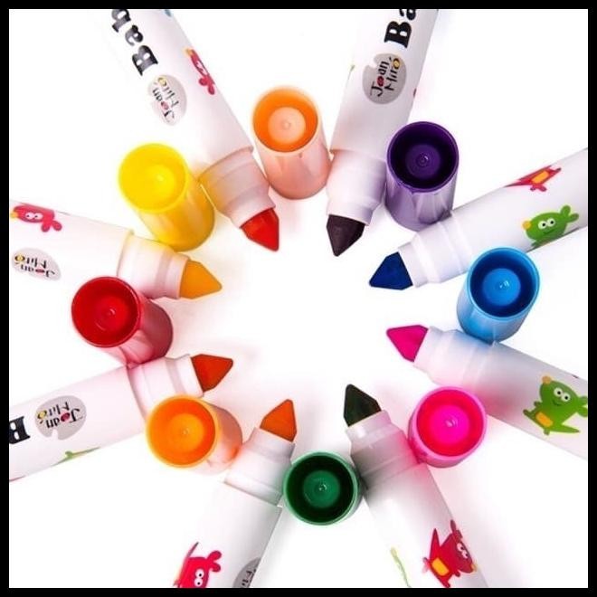 

BEST DEAL SPIDOL ANAK WASHABLE MARKERS BABYROO IMPORT 12 WARNA !