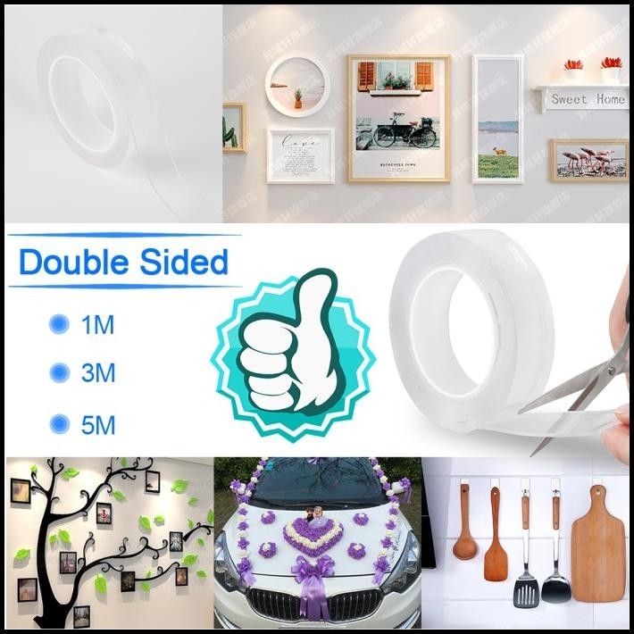 

DISKON DOUBLE TAPE TRANSPARENT WASHABLE STICKER 500 X 3 X 0.1 CM !